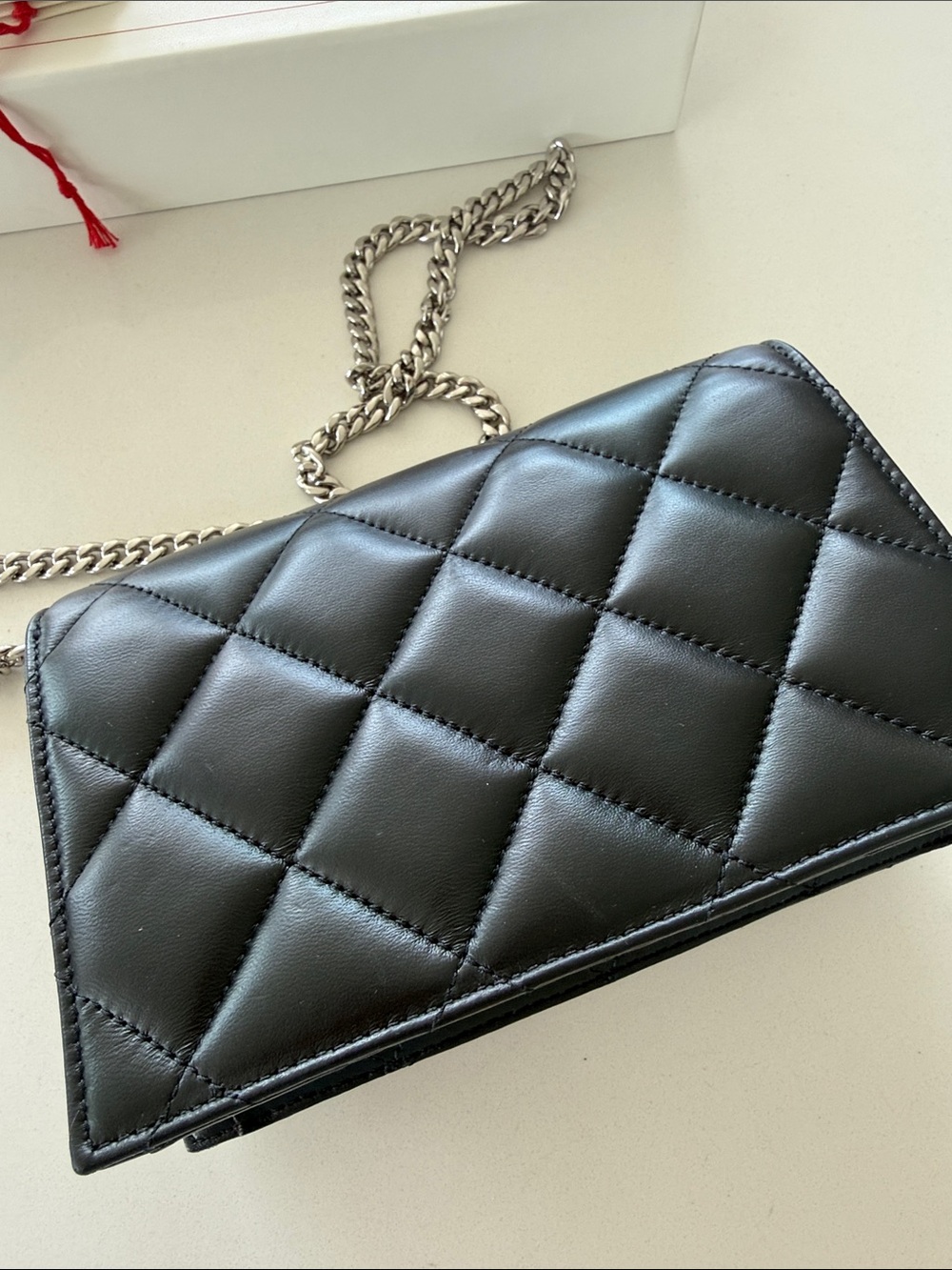 Authentic McQueen Black Quilted Italian Leather Graffiti PRISTINE condition. - Picture 5 of 6